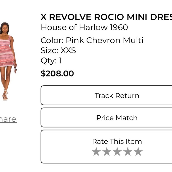 House of Harlow 1960 Pink and Red Zigzag Mini Dress - Picture 10 of 10